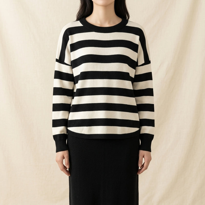 Delphina Striped Knit Set