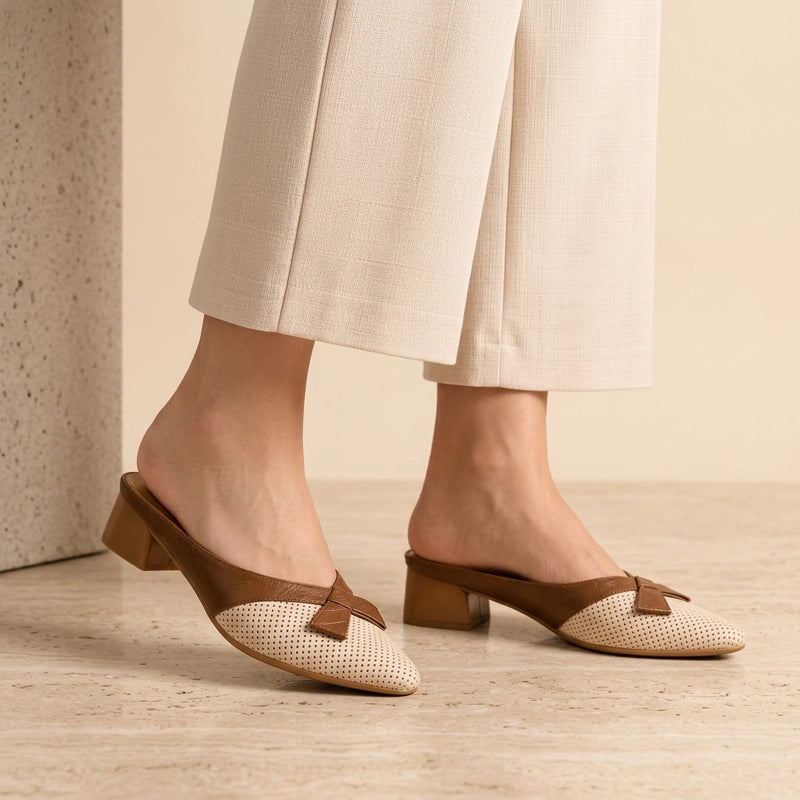 Kathleen Leather Mules