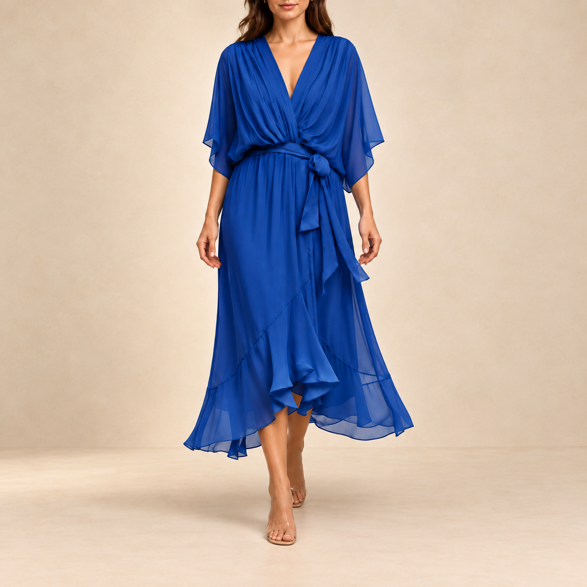 Mildred Chiffon V-Neck Dress